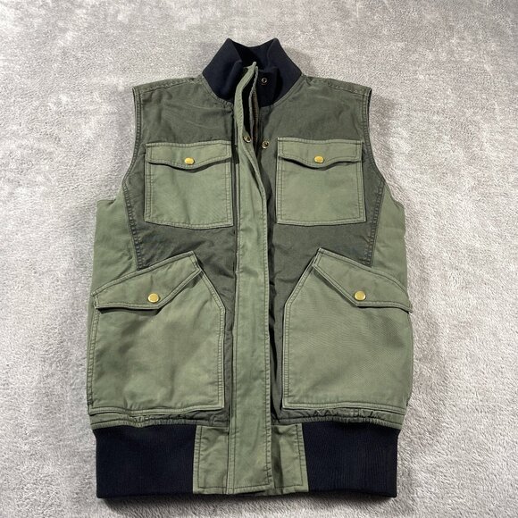 J. Crew Other - J Crew Cotton Quilted Lining Utility Vest S Green Patchy Gorpcore Outdoorsy Hike
